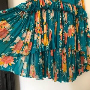 Spell & Gypsy Collective Jagger skirt Teal S, NWOT